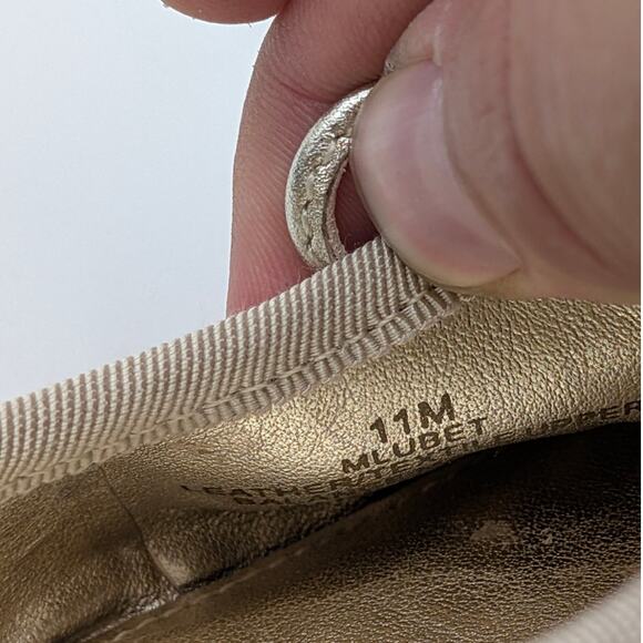 Marc Fisher Ubet Slip On Ballet Flats Women's Metallic Gold Size US11M EU42 - Picture 6 of 10